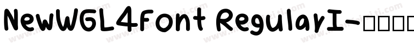 NewWGL4Font RegularI字体转换